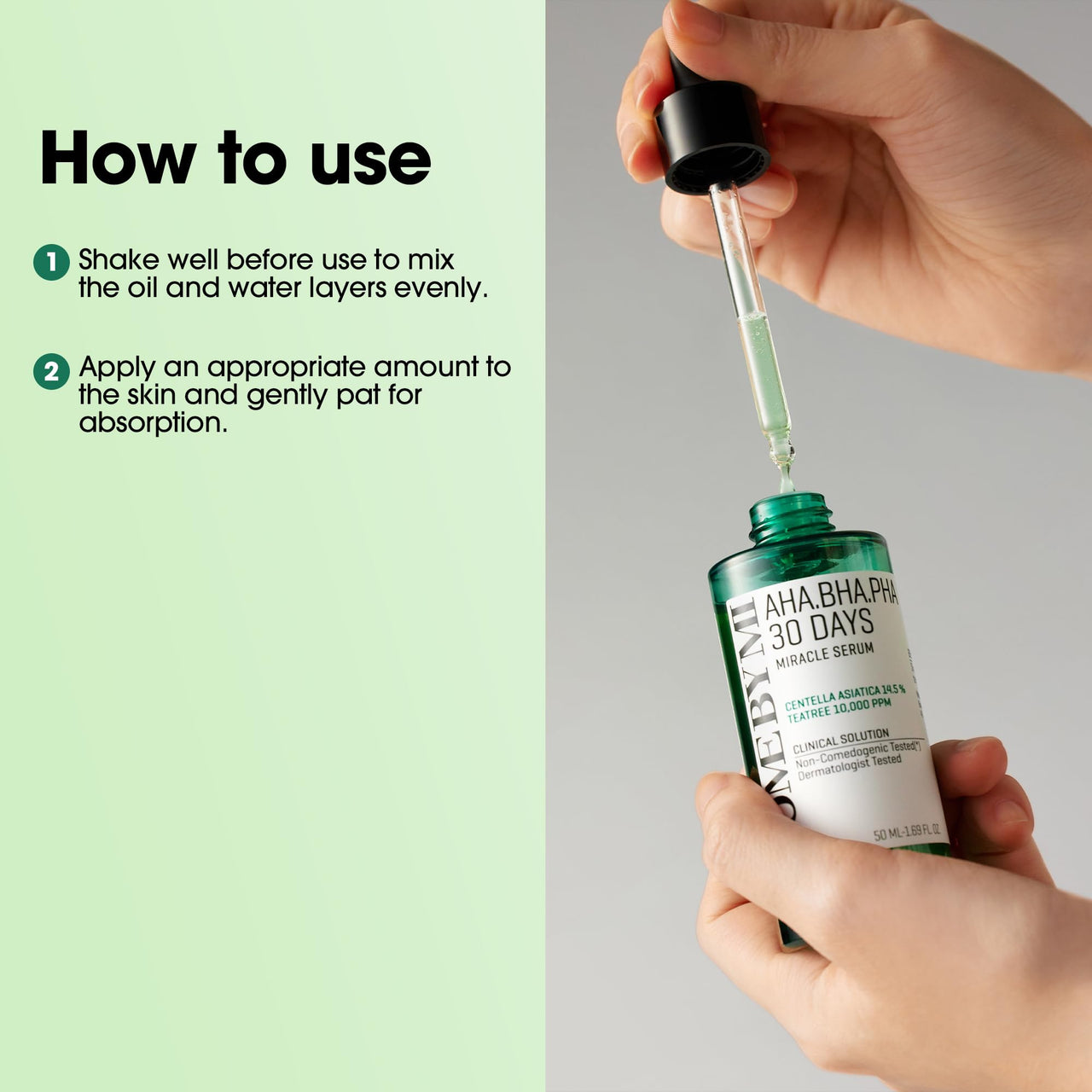 SOME BY MI AHA BHA PHA 30 Days Miracle Serum - 1.69oz, 50ml - Daily Centella Ampoule Serum with Niacinamide for Soothing, Calming and Clear Skin - Pore, Sebum and Blackhead Care - Korean Skin Care