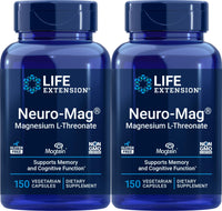 Thumbnail for Life Extension Neuro-Mag 150 Vegetarian Capsules (Pack of 2), Magnesium L-Threonate, Magtein Supplement