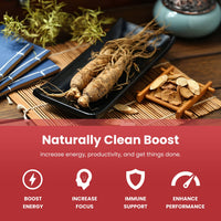 Thumbnail for NutraChamps Korean Red Panax Ginseng Capsules | Extra Strength Ginsenosides for Energy, Focus, Performance, Vitality & Immune Support | Korean Ginseng Root Extract (120, Red)