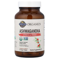 Thumbnail for Garden of Life Organic Ashwagandha Supplement with Probiotics & Ginger - Stress, Mood & Energy Support, Vegan, Gluten Free, Non GMO, 2 Month Supply, 60 Tablets