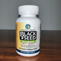 Thumbnail for Amazing Herbs Whole Spectrum Black Seed Ultimate, Vegetarian Capsules - Olive Leaf & Garlic Extracts Plus Ginger & Cayenne, Gluten Free, Non GMO, Vegan - 100 Count