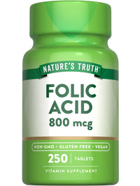 Thumbnail for Nature's Truth Folic Acid | 800 mcg | 250 Tablets | Vegan, Non-GMO & Gluten Free Supplement