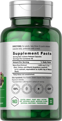 Thumbnail for Horbäach Maca Root Capsules for Men and Women | 120 Pills | High Potency Extract | Non-GMO and Gluten Free Formula
