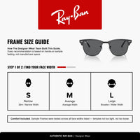 Thumbnail for Ray-Ban RB3016 1367B1 51MM Grey On Black/Dark Grey Square Sunglasses for Men for Women