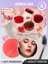 Thumbnail for SHEGLAM Jelly-Licious Hydrating Lip & Blush Tint-Coucou