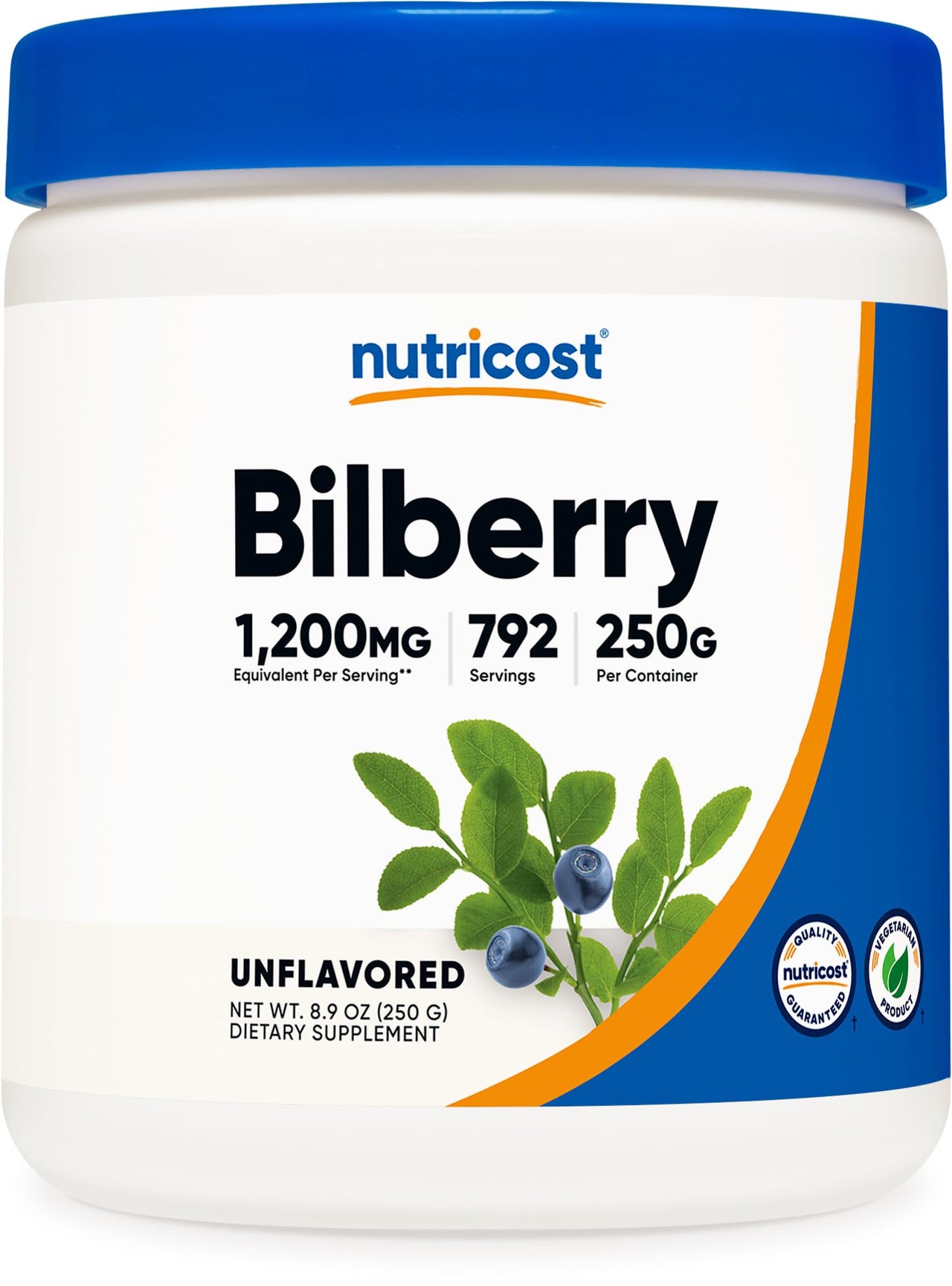 Nutricost Bilberry Powder 250 Grams - Gluten Free and Non-GMO