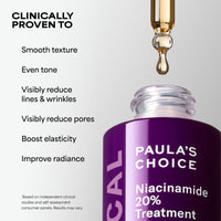 Thumbnail for Paula's Choice CLINICAL 20% Niacinamide Vitamin B3 Concentrated Face Serum, Anti-Aging Serum for Face, Treatment for Discoloration & Minimizing Large Pores, Fragrance-Free, 0.67oz