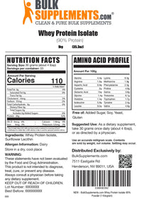 Thumbnail for BulkSupplements.com Whey Protein Isolate Powder - Whey Protein Powder, Unsweeteneed, Unflavored & Gluten Free - 30g per Serving, 1kg (2.2 lbs) (Pack of 1)
