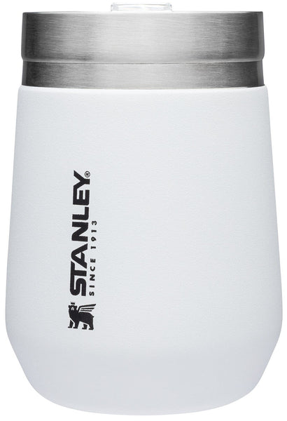 STANLEY GO Everyday Wine Tumbler 10 oz | Press Fit Drink Through Lid | Beverage, Coffee, and Cocktail Cup | Insulated Stainless Steel Wine Glass | BPA-Free | Polar