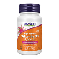 Thumbnail for NOW Foods Supplements, Vitamin D-3 5,000 IU, High Potency, Structural Support*, 240 Softgels