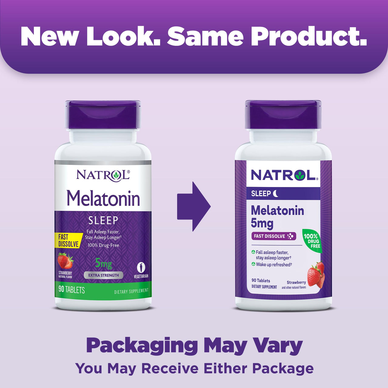 Natrol 5mg Fast Dissolve Tablets Melatonin Strawberry Flavor