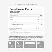 Thumbnail for Humann SuperBeets Heart Chews, Nitric Oxide and Blood Pressure Support, Grape Seed Extract & Non-GMO Beet Root Powder Energy Supplement, Pomegranate Berry Flavor, 60 Count