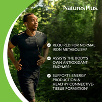 Thumbnail for NaturesPlus Copper 3 mg - 90 Tablets - Supports Overall Wellness - Gluten Free - 90 Servings