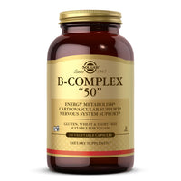 Thumbnail for Solgar B-Complex “50”, 250 Vegetable Capsules - Energy Metabolism, Cardiovascular Support, Nervous System Support - Non-GMO, Vegan, Gluten Free, Dairy Free, Kosher - 250 Servings