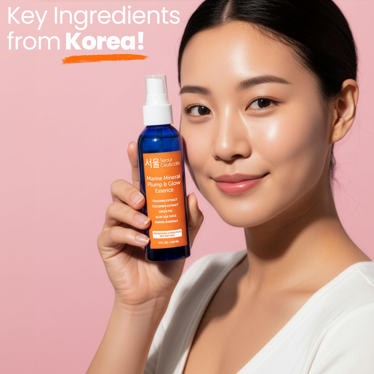 SeoulCeuticals Korean Skin Care Essence Toner - K Beauty Skincare Spray Mist for Face Contains Cucumber Extract and Marine Minerals + Organic Aloe - Get That Healthy Youthful Glow