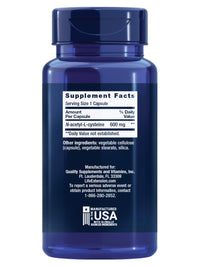 Thumbnail for Life Extension N-Acetyl-L-Cysteine (NAC), Immune, Respiratory, Liver Health, NAC 600 mg, Potent antioxidant Support, Free-radicals, Easy to Absorb, 60 Capsules