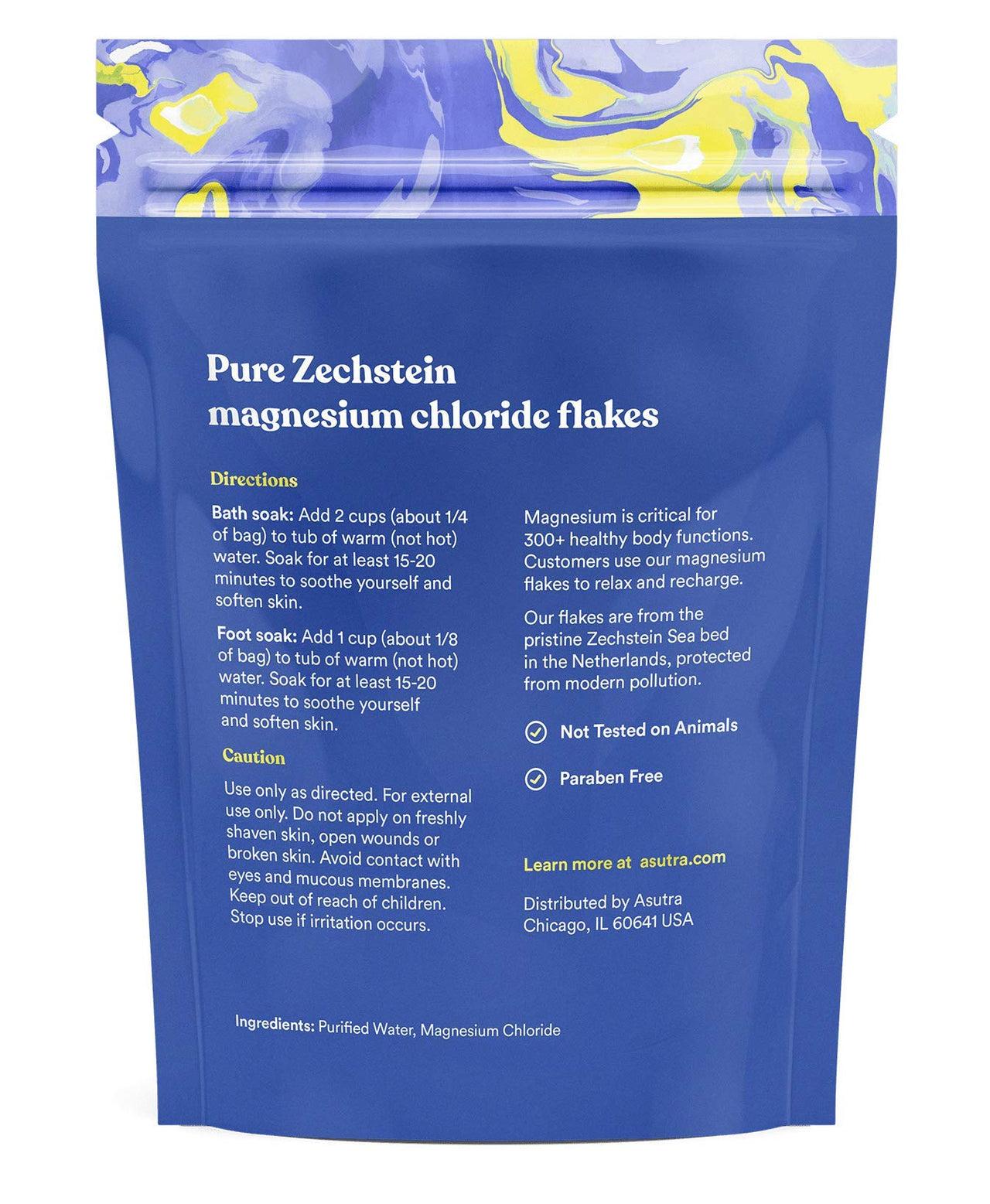 ASUTRA Topical Magnesium Bundle, 4 fl oz Magnesium Oil Spray (Pack of 2), 4 lb Bag of Bath Flakes, Rapid Absorption, Pure and Odorless, Derived from Zechstein Seabed