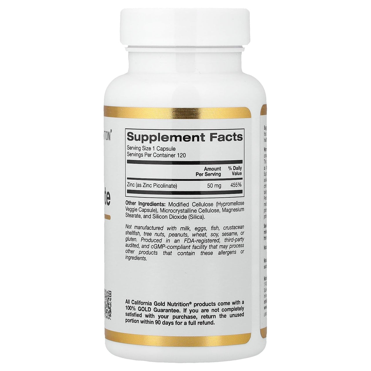 Zinc Picolinate, Bioavailable Form of Zinc, Supports Immune Health, 50 mg, 120 Veggie Capsules