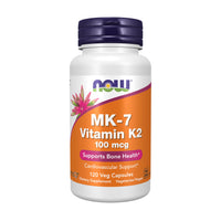 Thumbnail for NOW Foods Supplements, MK-7 Vitamin K-2 100 mcg, Cardiovascular Support*, Supports Bone Health*, 120 Veg Capsules