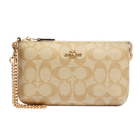 Thumbnail for COACH Signature Large Wristlet w Chain