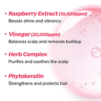 Thumbnail for A’PIEU Raspberry Hair Vinegar Rinse - Scalp Clean & Detox for Oily and Itchy Scalp, Buildup & Dandruff Scalp Treatment, pH-Balancing for Fresh and Shiny Hair. Korean Haircare. 6.76 fl oz