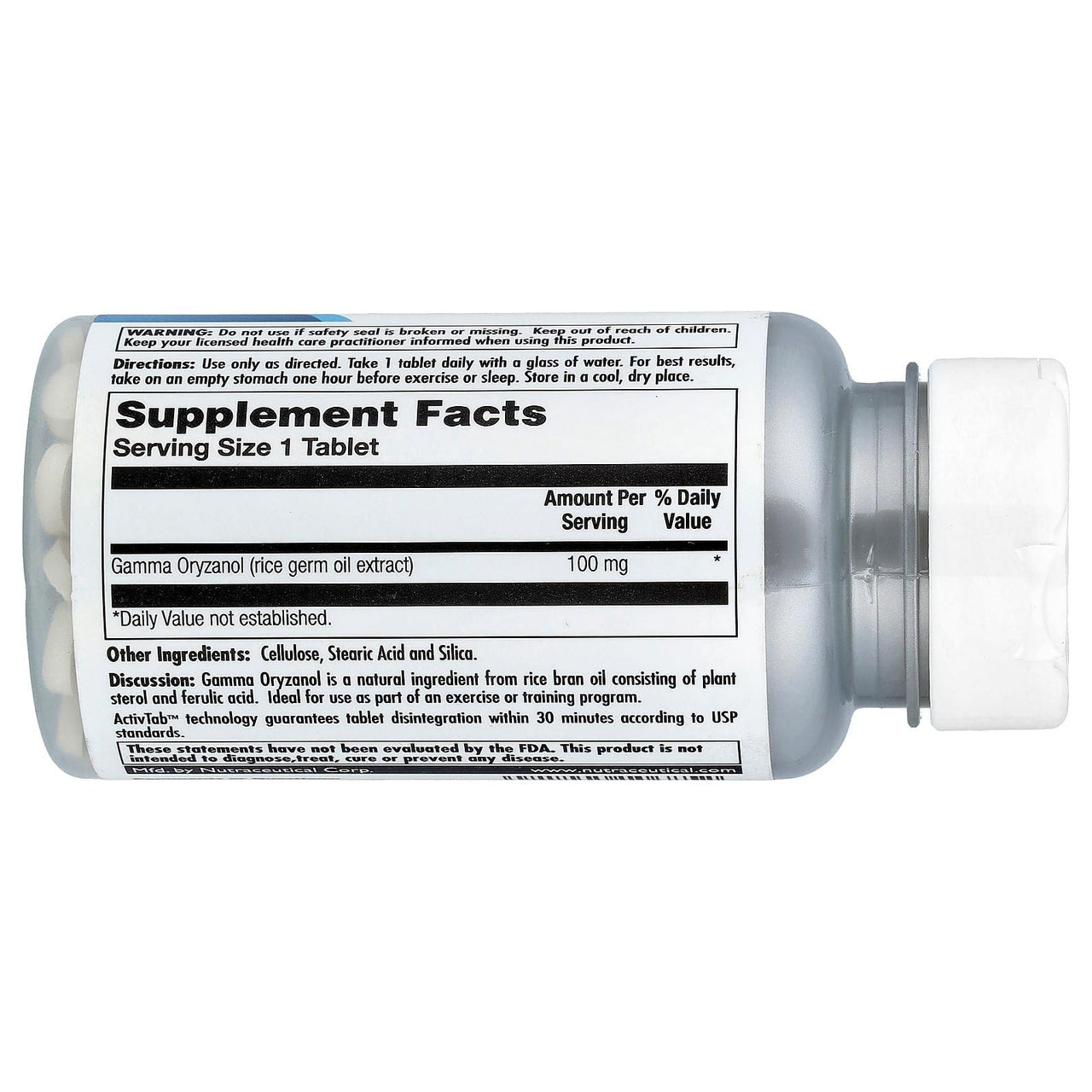 Kal 100 Mg Gamma Oryzanol Tablets, 100 Count