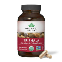 Thumbnail for ORGANIC INDIA Triphala Capsules Organic - Herbal Supplement with Amla, Bibhitaki, Haritaki, Digestion & Colon Support, Immune System Support, Adaptogen, Vegan, USDA Certified Organic - 180 Capsules