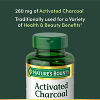 Thumbnail for Nature's Bounty Activated Charcoal 260 mg, 100 Capsules, Dietary Supplement to Support a Healthy Lifestyle