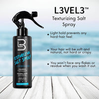 Thumbnail for L3 Level 3 Sea Salt Texturizing Spray - Creates Beachy Waves and Texture - Casual Hair Finish