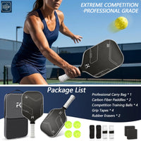 Thumbnail for FeichangKeji Pickleball Paddles Set of 2 T700 & 16mm Carbon Fiber Pickleball Paddles with CMS Matte Surface Lightweight Honeycomb Core & Durable Edge Guard Protector & Comfortable Grip
