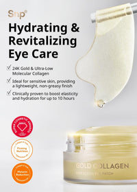 Thumbnail for SNP 125Da Collagen + 24K Gold Perfection Eye Patch | Nourishing Under Eye Patches for Wrinkles and Dark Spots | Under Masks for Puffy Eyes and Dark Circles | Korean Collagen Skincare | 60 Patches