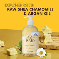 Thumbnail for SheaMoisture Baby Wash & Shampoo for All Skin Types Raw Shea, Chamomile & Argan Oil Baby Wash and Shampoo with Frankincense & Myrrh to Help Cleanse 13 oz, Gold, Packaging may vary