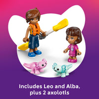 Thumbnail for LEGO Friends Axolotl Adventure Boat Building Toy for Girls & Boys - Pretend Play Set for Kids, Ages 5+ - W/Leo Minidoll, Alba Microdoll, 2 Toy Pets, & Accessories - Gift Idea for Birthdays - 42681