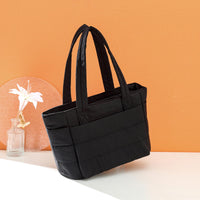 Thumbnail for Covelin Lightweight Puffy Tote Bag for Women - Spacious, Versatile, and Practical Everyday Carry-All Beige