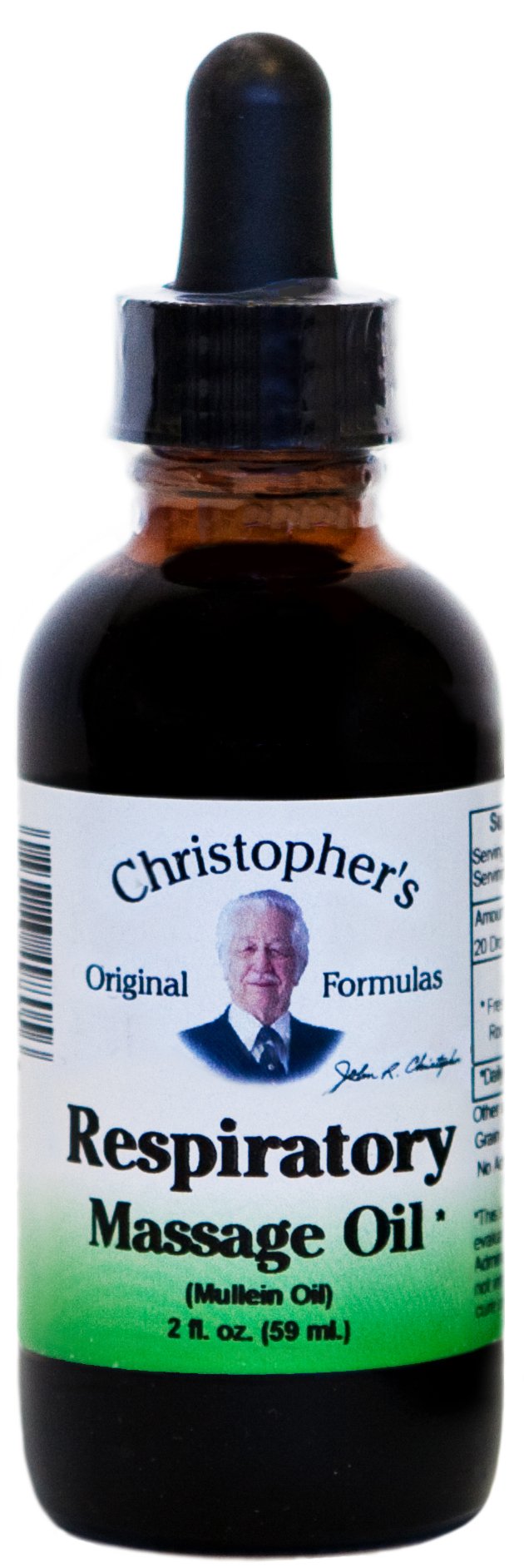 Christopher’s Original Formulas Respiratory Massage Oil, Herbal Blend for Lungs & Sinuses, 2 oz