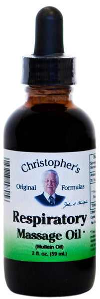 Christopher’s Original Formulas Respiratory Massage Oil, Herbal Blend for Lungs & Sinuses, 2 oz