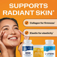 Thumbnail for Vimergy Collagen Replenish Kit – Collagen Support Supplement with MSM, Lysine & Micro-C Immune Power™ (Vitamin C) – Supports Hair, Skin & Nails, Keratin & Elastin*