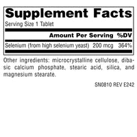 Thumbnail for Source Naturals Selenium, Organically Bound Food-Form Antioxidant*, 200 mcg - 60 Tablets