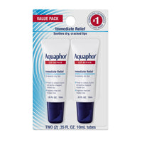 Thumbnail for Aquaphor Lip Repair Ointment, Moisturizing Lip Balm Pack, Relieves Dryness, 0.35 Tube, Pack of 2