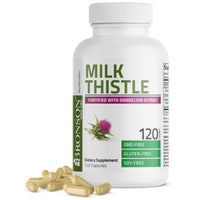 Thumbnail for Bronson Milk Thistle Silymarin Marianum & Dandelion Extract Liver Health Support, Antioxidant Support, Detox, 120 Capsules