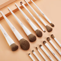 Thumbnail for Jessup Makeup Brushes 14Pcs Makeup Brush Set Premium Synthetic Powder Foundation Contour Blush Concealer Eye Shadow Blending Liner Make Up Brush Kit Light Grey T329