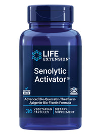 Thumbnail for Life Extension Senolytic Activator®*, Healthy Aging, Cellular Health Support, bioavailable quercetin and Fisetin, apigenin, Black Tea theaflavins, Gluten Free, Non-GMO, Vegetarian, 36 Capsules
