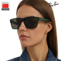 Thumbnail for Ray-Ban RB4396 WARREN BIO-BASED Rectangle Shaped Non-Polarized Sunglasses for Men & Women – Includes Official RAYBAN Eyewear Kit – Ideal Formal & Casual Wear Sunglasses – Brown Lens