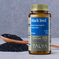 Thumbnail for TALYA Black Seed Oil Softgel with High Thymoquinone - Immune Support - Digestive Health - Brain Function - Joint Mobility - Cold-Pressed from Non-GMO Turkish Black Cumin Nigella Sativa Seeds