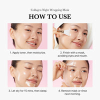 Thumbnail for Medicube Collagen Overnight Wrapping Peel Off Facial Mask Pack - Elasticity & Hydration Care, Reduces Sagging & Dullness - Hydrolyzed Collagen For Glowing Skin - Korean Skin Care, 2.53 Fl.Oz