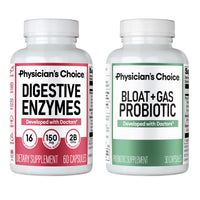 Thumbnail for Physician's CHOICE Bloat Bundle: Bloat & Gas Probiotic 30ct + Digestive Enzymes 60ct