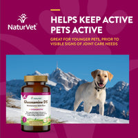 Thumbnail for NaturVet Glucosamine DS Level 1 Maintenance Care Hip & Joint Support Pet Supplement for Dogs & Cats –Glucosamine, Chondroitin, Antioxidants –Supports Cartilage, Joint Function – 150 Ct.