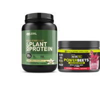 Thumbnail for Optimum Nutrition Gold Standard 100% Plant Based Protein Powder, Creamy Vanilla, 20 Servings + Healthy Delights Nature Fuel Power Beets Powder, Acai Berry Pomegranate, 30 Servings (Packaging May Vary)