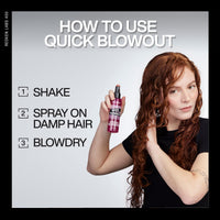 Thumbnail for Redken Quick Blowout Heat Protectant Spray For All Hair Types - Smooths & Adds Shine, Lightweight Blowdry Styling Primer with Heat Protection, 4.2 Fl Oz