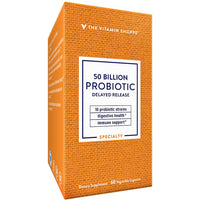 Thumbnail for The Vitamin Shoppe Probiotic Delayed Release 50 Billion - with 10 Probiotic Strains to Support Digestive, Immune & Vaginal Health or Yeast Imbalance - Shelf Stable (60 Veggie Caps)